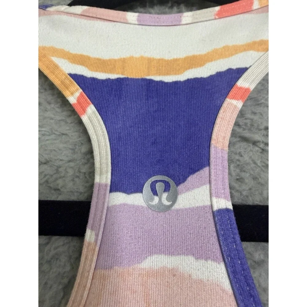 Lululemon Size 4 / S Tank Top Cool Racerback Beacher Stripe Gym Yoga Workout